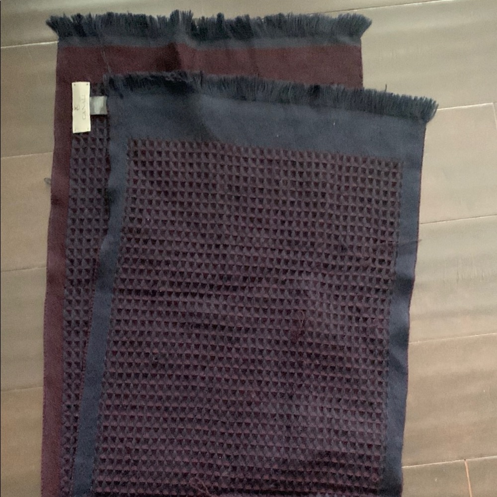 Canali Dark Blue and Burgundy Scarf